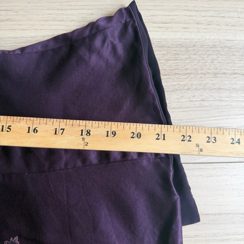 Vintage Dana Buchman Silk Floral Sleeveless Blouse Purple 6 Whimsigoth - Picture 6 of 7